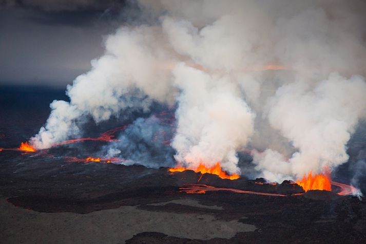 "Þetta er miklu stærra gos en við höfum séð bæði á 19. og 20. öld. Við þurfum að bakka aftur að gosinu í Lakagígum til að finna eitthvað sambærilegt,“ segir Ármann Höskuldsson.