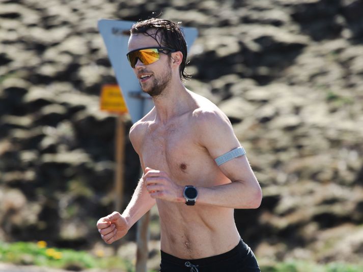 Arnar Pétursson á harðahlaupum.