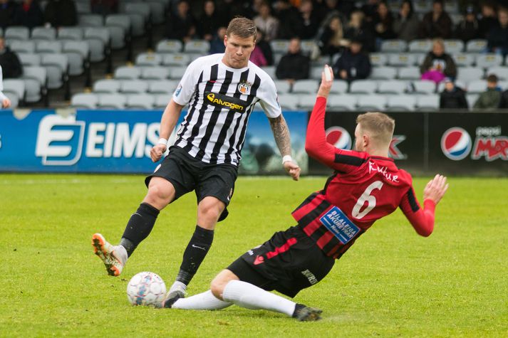 Björgvin Stefánsson spilaði síðast í tapleik gegn Víkingi en hann er búinn að skora þrjú mörk í sumar.