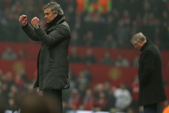 Jose Mourinho og Sir Alex Ferguson.