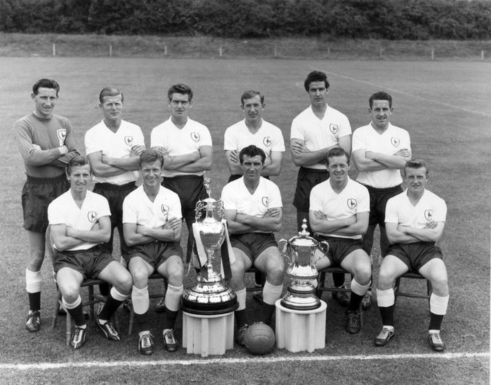 Tvöfaldir meistarar Tottenham 1960-61.