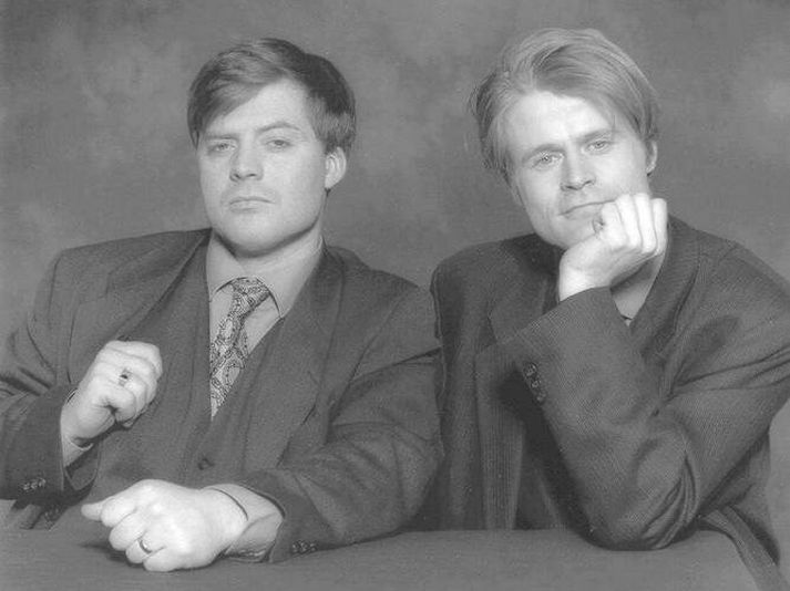 Steinn Ármann og Davíð Þór í gervi Radíusbræðra.