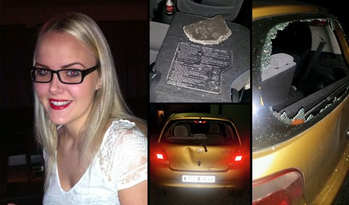 Thelma Lind var heima hjá sér þegar skemmdarverkin áttu stað. Henni þykir miður að þurfa að bera kostnaðinn af tjóninu sjálf.