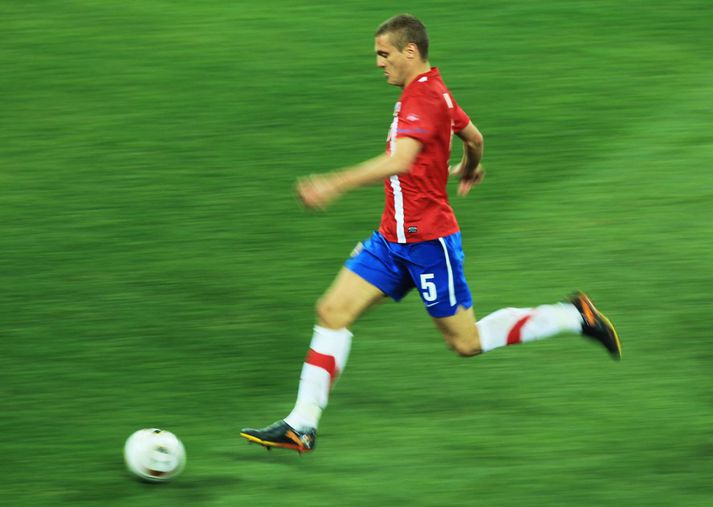 Ekki er víst að Vidic fari aftur í þennan búning.