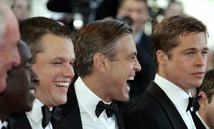 Matt Damon, George Clooney og Brad Pitt.