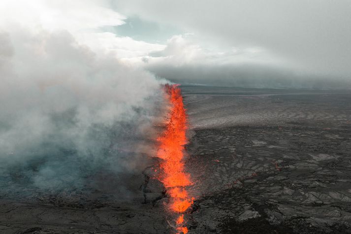 Siðasta eldgos hófst í júlí og lauk í byrjun ágúst. 
