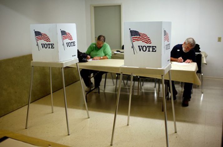 Kosningarnar fóru fram í dag. Mynd/ afp.
