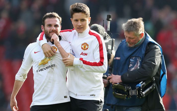 Ander Herrera ásamt Juan Mata.