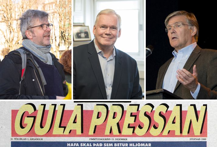 Í Gulu Pressunni árið 1990 lét Gunnar Smári, og þandi ímyndunarafl sitt til hins ítrasta, Þorstein Pálsson segja nokkurn veginn það sama og Hannes Hólmsteinn sagði svo í gær og olli nokkru írafári.