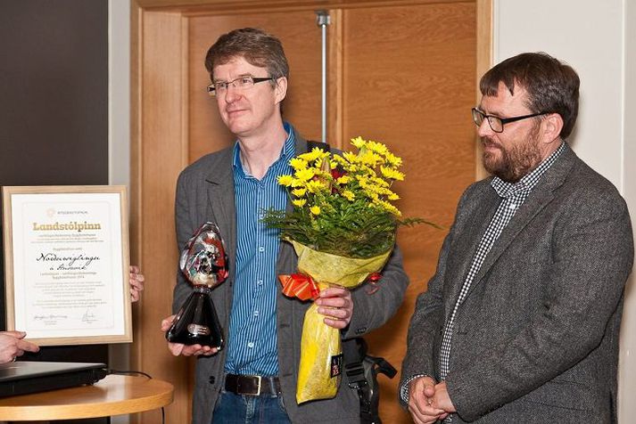 Landstólpinn var afhentur í fjórða sinn fyrir skömmu.