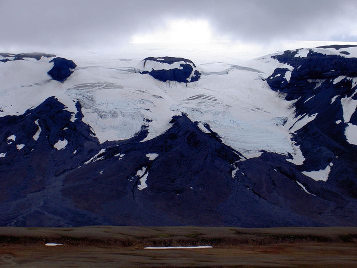 Þórisjökull sést hér og er að finna suðvestur af Langjökli.