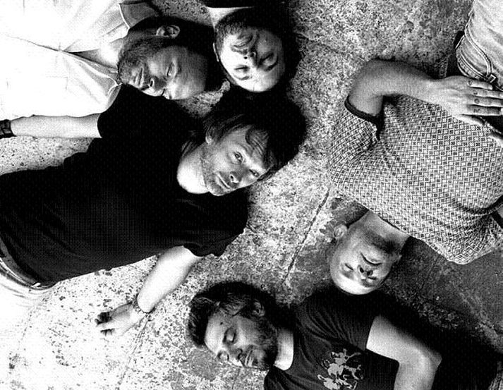 Thom Yorke, Flea og félagar í nýju hljómsveitinni.