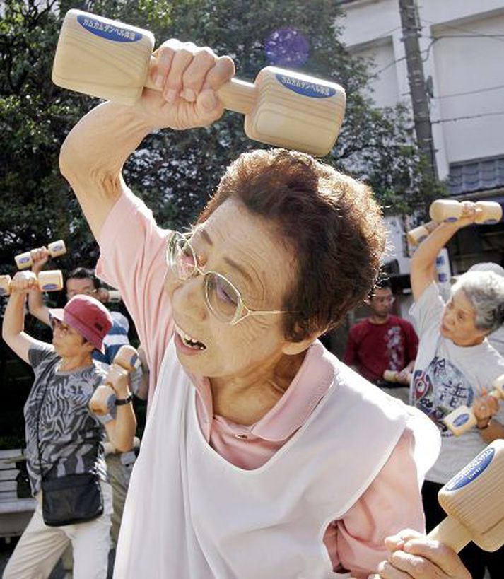 Japanar hafa hingað til verið taldir verða allra þjóða elstir.
nordicphotos/AFP