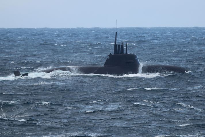 Þessi U 32 kafbátur þýska flotans tók þátt í æfingu á Norðursjó í grennd við Harstad í Noregi í október. 