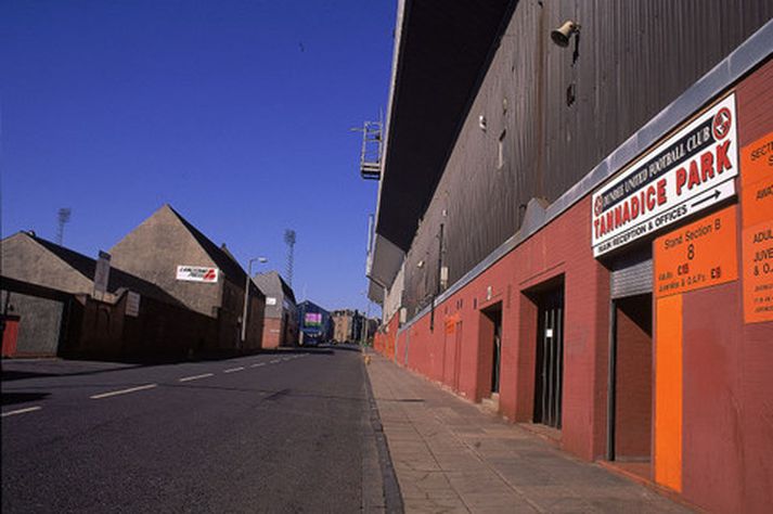 Dens Park, heimavöllur Dundee FC.