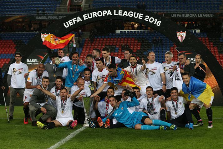 Sevilla vann Evrópudeildina 2014-16.