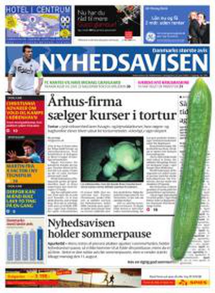 Forsíða Nyhedsavisen í dag.