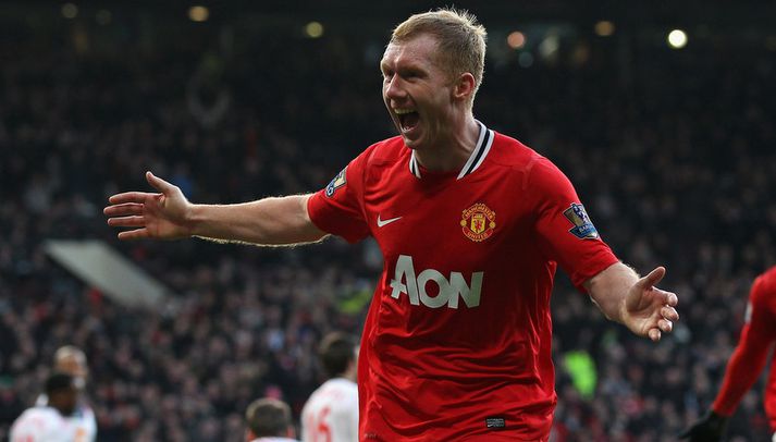 Paul Scholes í leik með United.