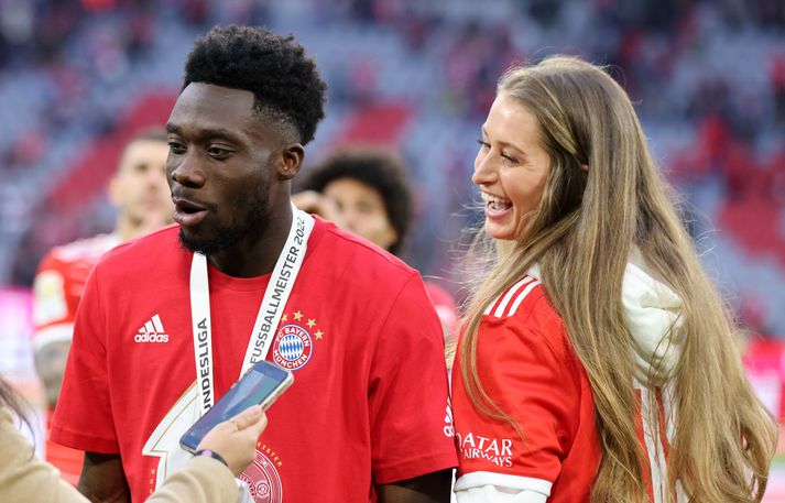 Alphonso Davies og Jordyn Huitema voru saman í fimm ár.