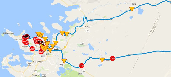 Götum í Reykjavík er lokað vegna Tour of Reykjavík.