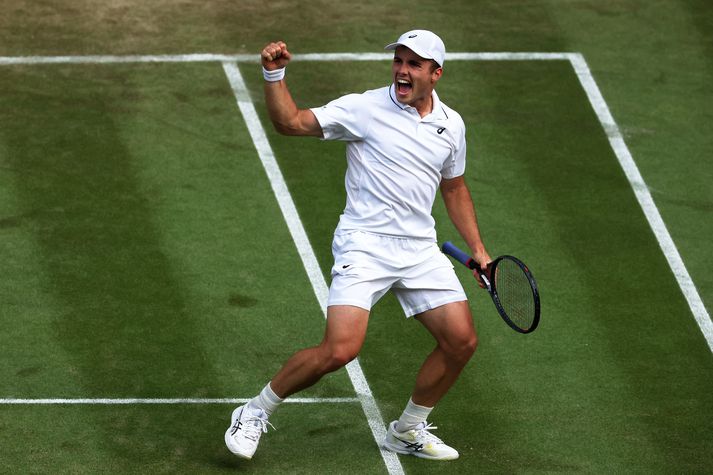 Arthur Fery er að spila frábærlega á Wimbledon-risamótinu og heldur uppi heiðri heimamanna.
