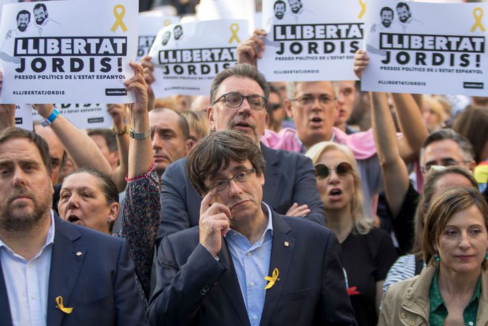 Carles Puigdemont er leiðtogi héraðsstjórnar Katalóníu,