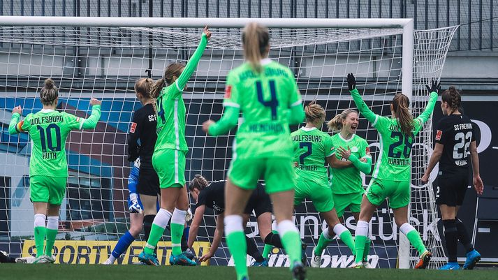 Wolfsburg vann auðveldan sigur í dag.