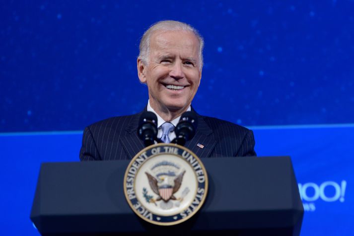 Joe Biden var varaforseti Bandaríkjanna í stjórnartíð Obama.