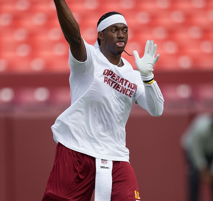 RGIII mun ekki mæta aftur í þessum bol á æfingu. Það gæti orðið dýrt spaug.