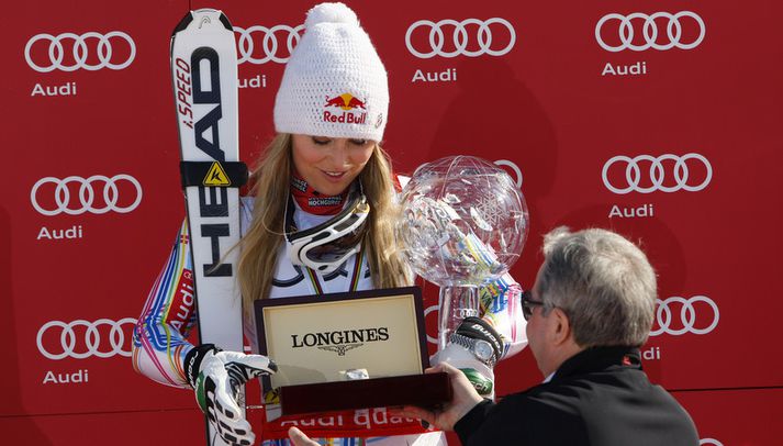 Lindsey Vonn hefur fengið nóg af verðlaunum síðustu árin enda frábær í brekkunum.