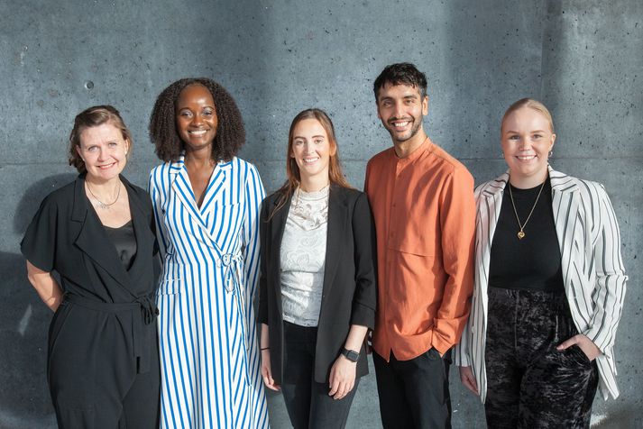 Mynd frá Mannauðsdeginum, erindi: Reynslusögur úr jafnréttisparadís. Fv.: Sóley Tómasdóttir, Archie Afrikana, Þórhildur Gyða Arnardóttir, Friðrik Agni Árnason og Sóley Björk Björnsdóttir. 