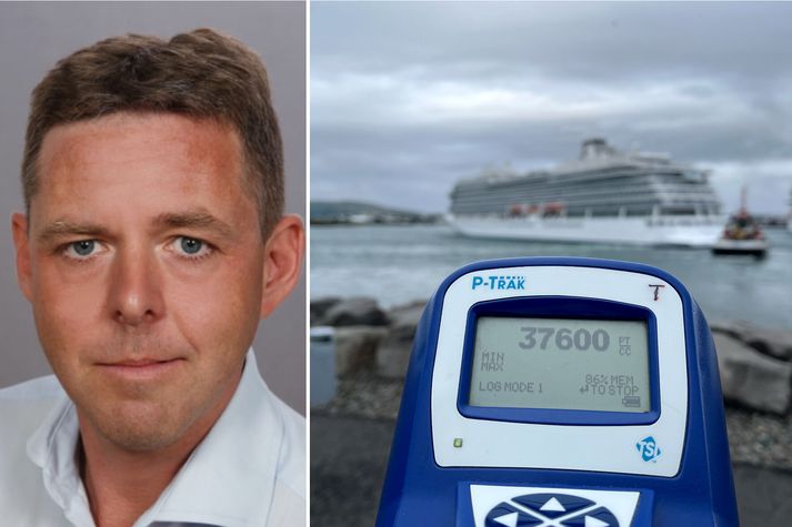 Dr. Kåre Press-Kristensen er staddur hérlendis meðal annars til mæla mengun frá útblæstri skemmtiferðaskipa. 