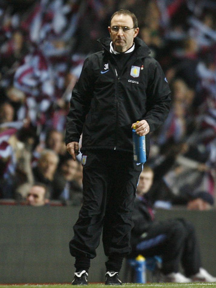 Martin O'Neill, stjóri Aston Villa.