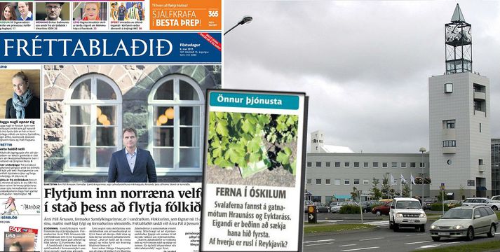 Fernan fannst í Garðabæ.