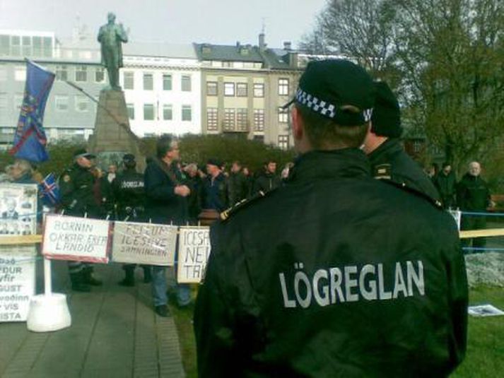 Frá Austurvelli fyrir stundu.