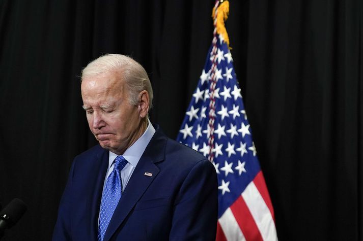 Joe Biden Bandaríkjaforseti hefur verið ákveðinn í afstöðu sinni um stuðning til handa Úkraínu en þingið er að reynast honum fjötur um fót.