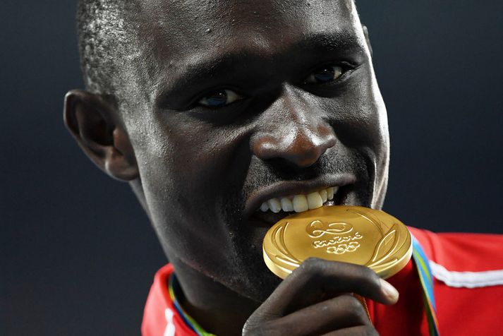 David Rudisha bítur í Ólympíugullið sitt frá því í Ríó 2016.