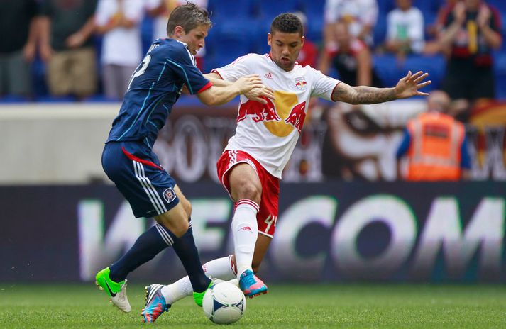 Guðlaugur Victor í leik með Red Bulls.