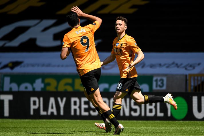 Diogo Jota hóf feril sinn á Englandi með Wolverhampton Wanderers og lék þar í þrjú tímabil