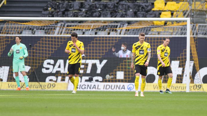 Dortmund tapaði á heimavelli í dag.