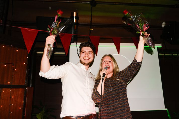 Stein Olav og Bjarnveig Birta á Prikinu í kvöld. 