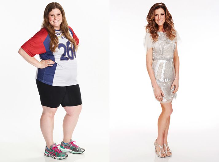 Rachel var 118 kíló þegar hún byrjaði í The Biggest Loser. Nú er hún tæp 48 kíló.