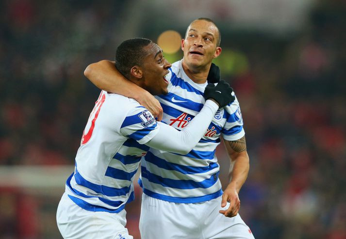 Bobby Zamora og Leroy Fer fagna í kvöld.