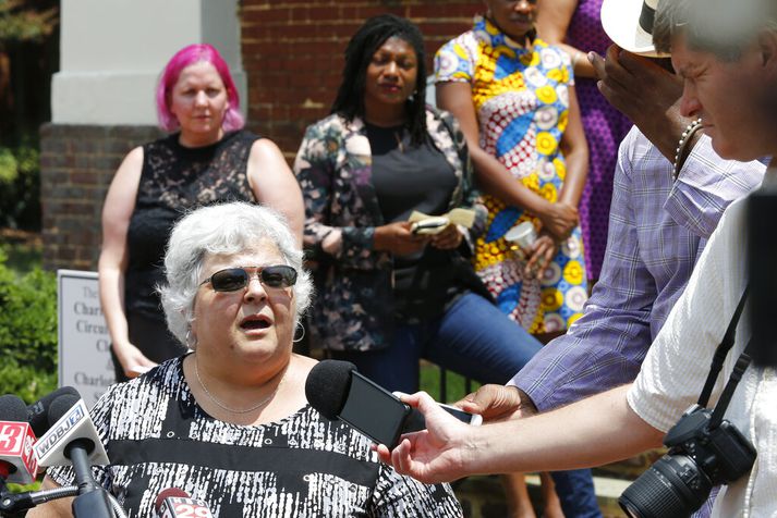 Susan Bro, móðir Heather Heyer sem var ekin niður í Charlottesville árið 2017.