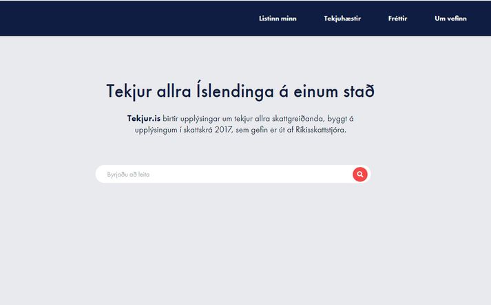 Tekjur.is var hleypt af stokkunum í morgun.