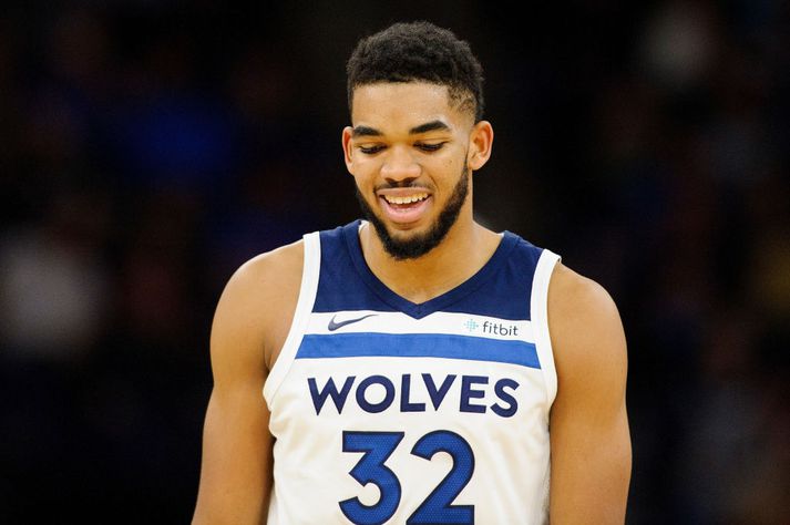 Karl-Anthony Towns var magnaður í gær.