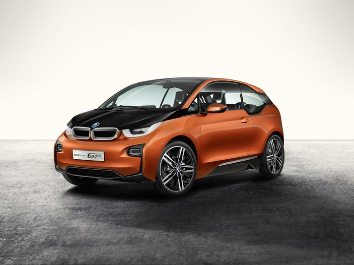 Mesta aukning varð í sölu rafmagnsbíla, eins og þessa BMW i3 bíls.