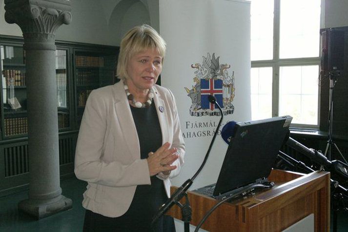 Oddný Harðardóttir kynnti fjárlagafrumvarpið í Þjóðmenningarhúsinu í dag.