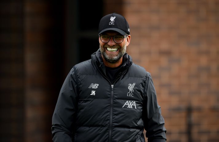 Jürgen Klopp glaður í bragði.