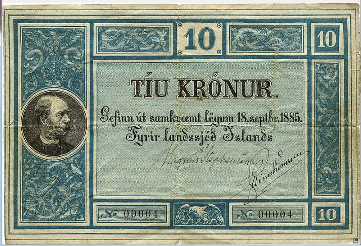 Þetta er seðillinn sem seldist svimandi háu verði á uppboði nú um helgina.